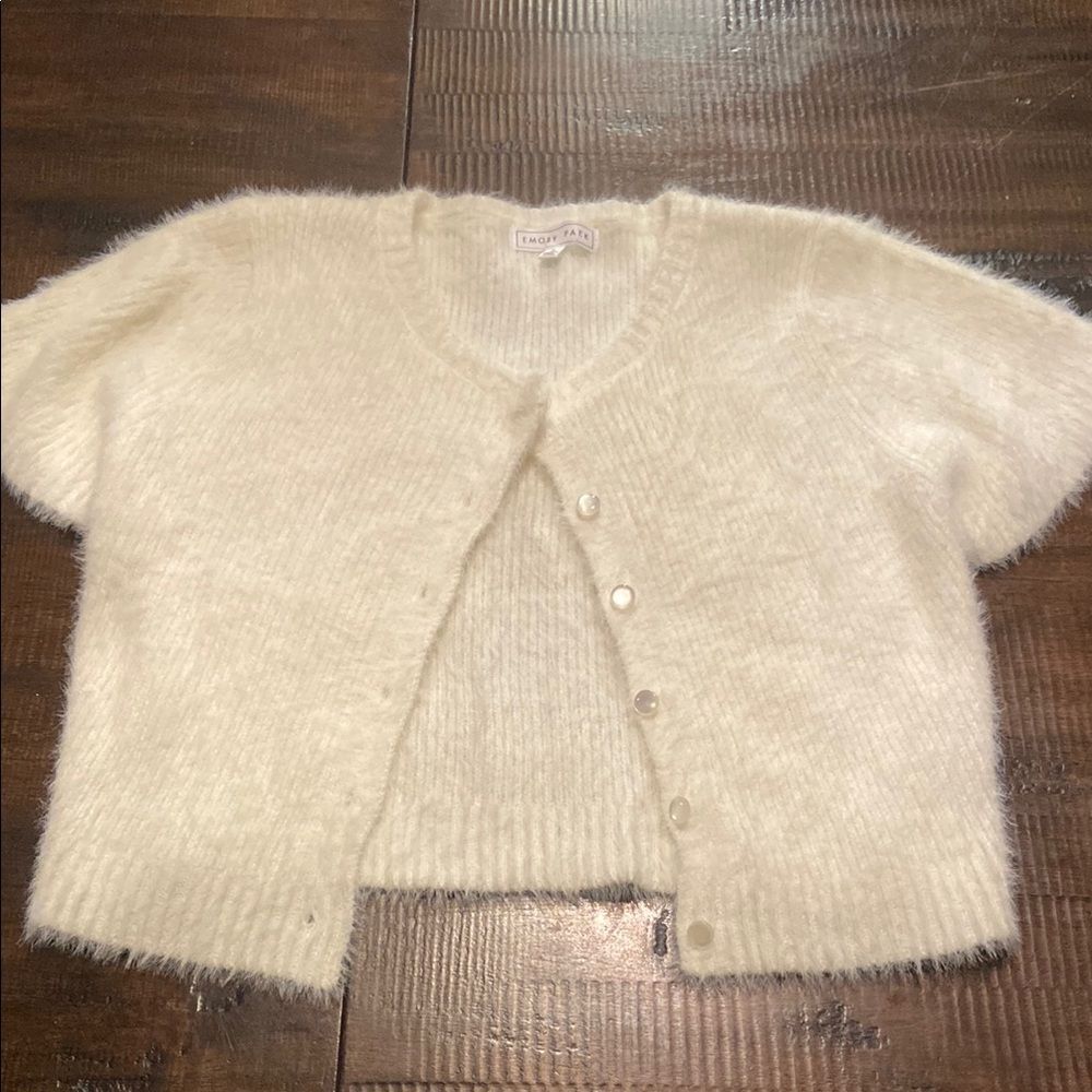 Emory Park Cream Fuzzy Sweater